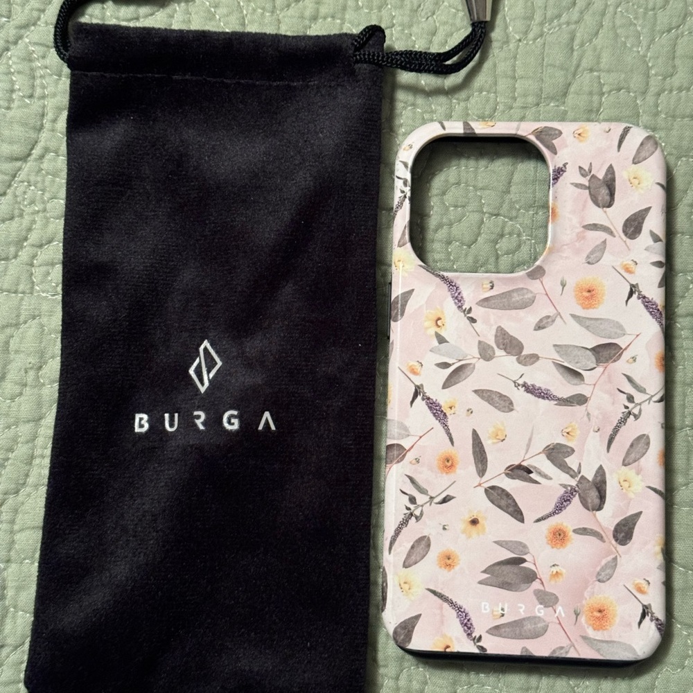 Burga 13 Pro IPhone“Sunday Brunch” Phone Case with Velvet Pouch.